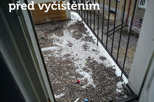 Úklid balkónu